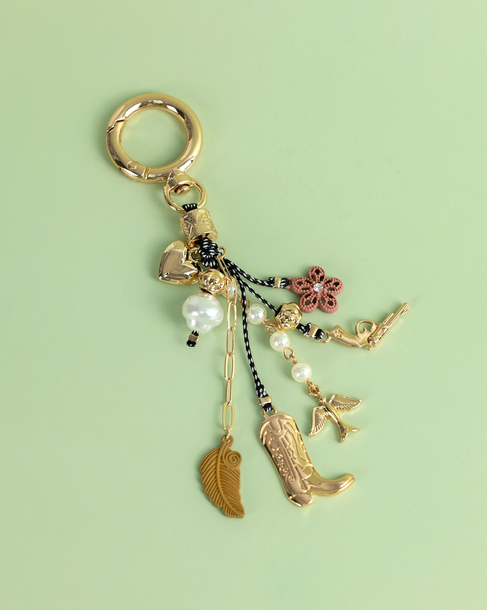 Free-Spirited Western Cowgirl Bag Charm